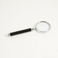 Magnifier Glass - Black "Croco" Leather